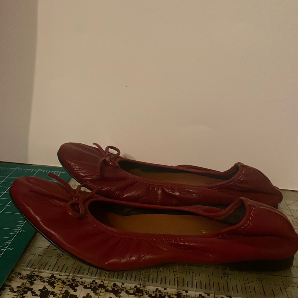 Bata red ballet flats made in Spain size36